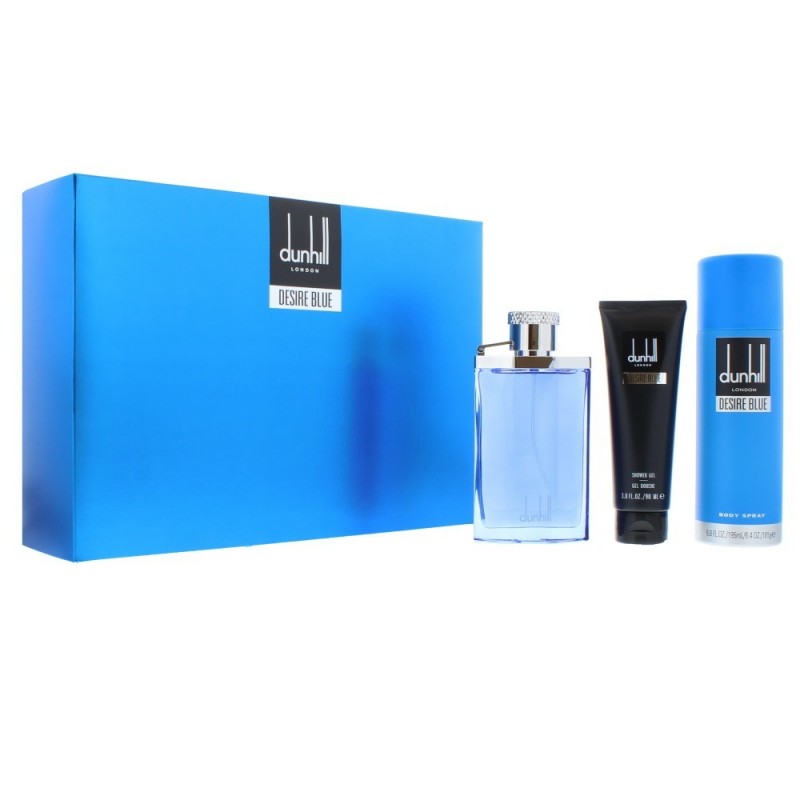 Dunhill Desire Blue Eau de Toilette - Shower Gel 90ml - Body Spray 195ml Gift set